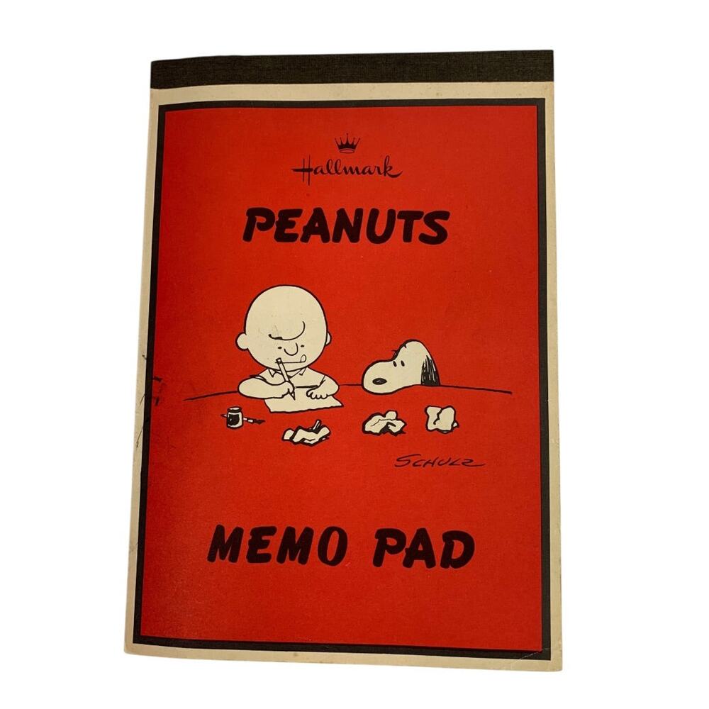 Vintage Hallmark Peanuts Memo Pad Snoopy Charlie Brown More